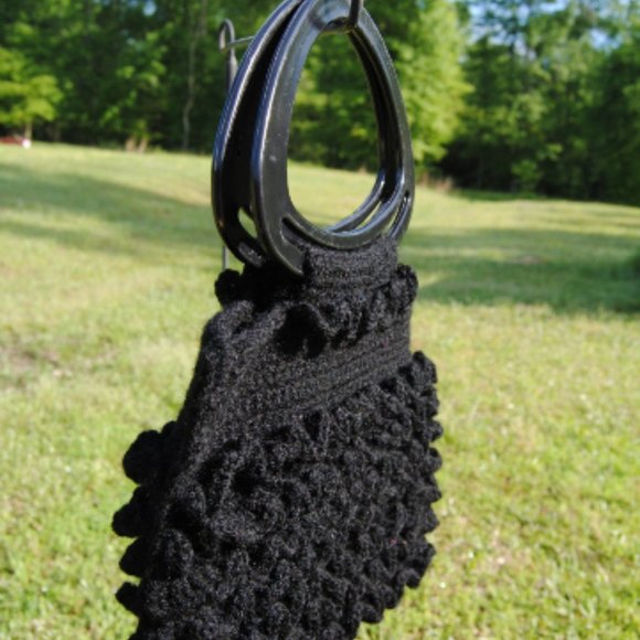 Black Crochet Ruffle Purse - Picture 5 of 5